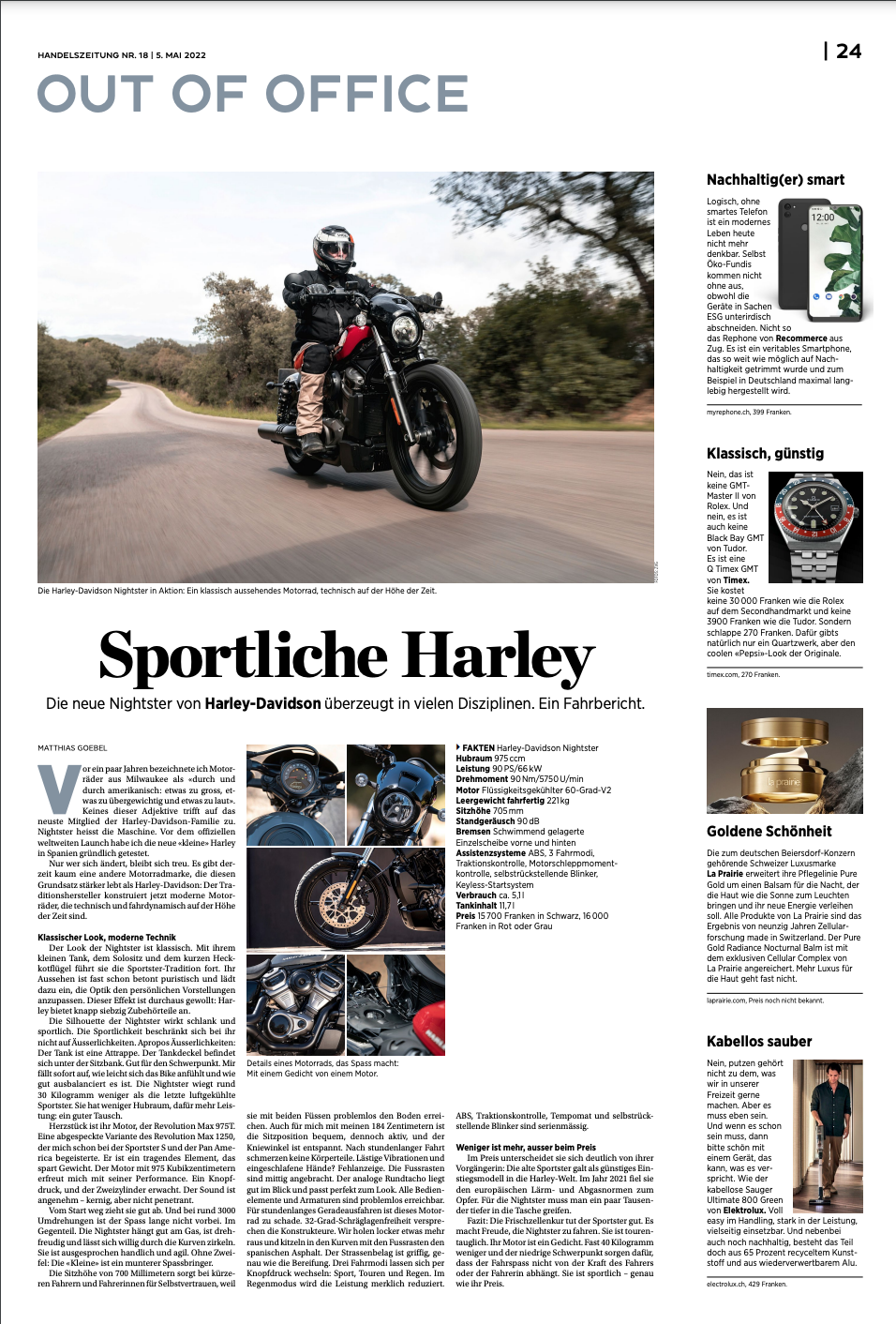 Nightster, die sportliche Harley